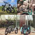 ABORON 3.0 Fat Tire Electric Trike for Senior Foldable E Bike, 500W Motorized Tricycle Adult 20" Folding 3 Wheel Electric Commute Bike Trike W/48V
