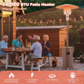 50,000 BTU Propane Outdoor Heater, Round Patio Heater with Stainless Steel Burner, Tip Over, Flame Out Protection, Wheels, CSA Certificated