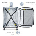 DELSEY PARIS Sky Max 2.0, 2 Piece Softside Luggage Set Includes 24" Checked Luggage and a Carry on Duffel Bag, Blue