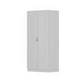 Freestanding 2 Door Bedroom Armoire with Hanging Rod