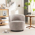 Modern Swivel Barrel Chair with 360 Degree Rotation Single Fabric Accent Chair